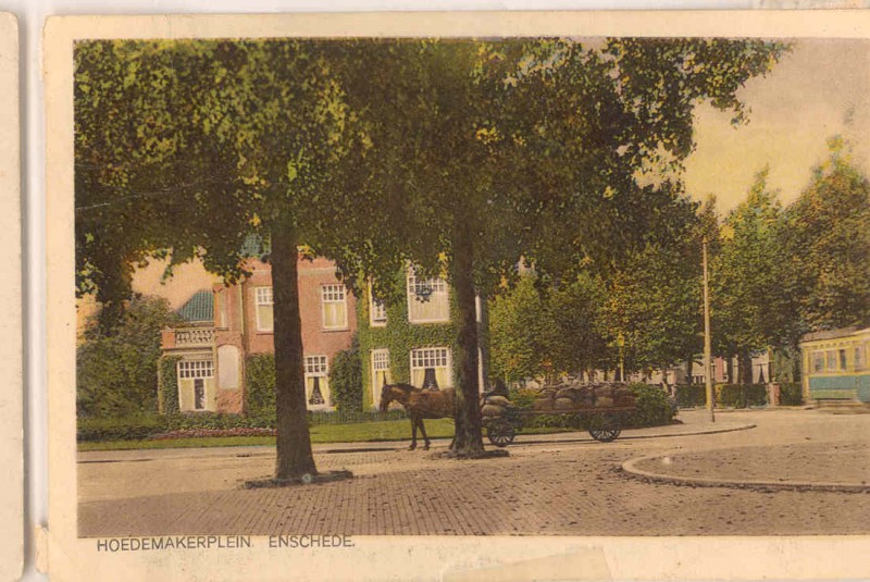 Hoedemakerplein tram paard en wagen 1924.jpg