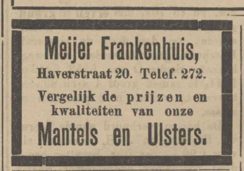 Haverstraat 20 Meijer Frankenhuis advertentie Tubantia 16-11-1911.jpg