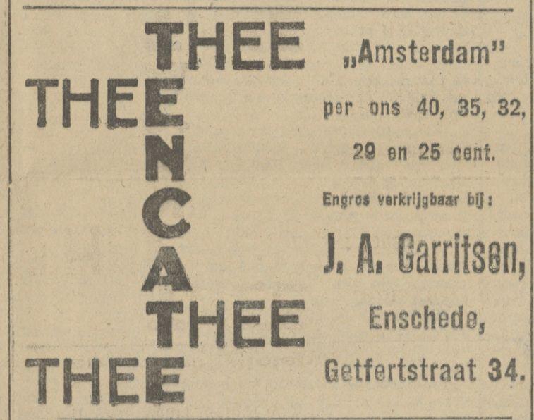 Getfertstraat 34 J.A. Garritsen advertentie Tubantia 1-3-1920.jpg