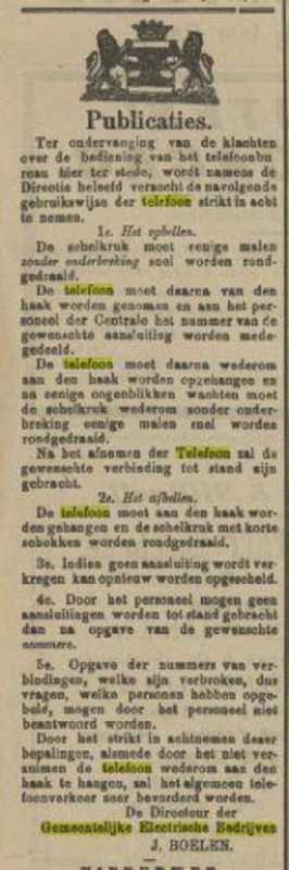 Gemeentelijke Electrische Bedrijven krantenbericht Tubantia 3-11-1910.jpg