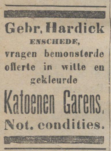 Gebr. Hardick advertentie 16-1-1918.jpg