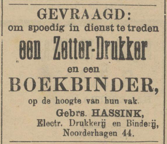 Noorderhagen 44 Gebrs. Hassink advertentie Tubantia 12-8-1909.jpg