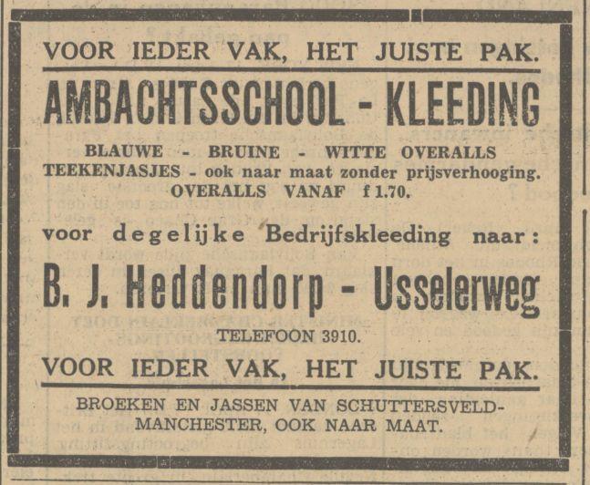 Usselerweg B.J. Heddendorp Advertentie. Twentsch dagblad Tubantia en Enschedesche courant. Enschede, 17-04-1934..jpg
