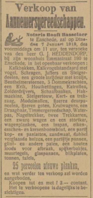 Emmatraat 180 G.J. Heddendorp advertentie Tubantia 2-1-1913.jpg