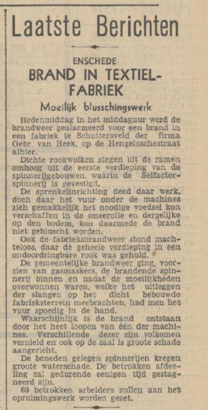 Hengelosestraat  Gebr. van Heek krantenbericht 21-4-1938.jpg