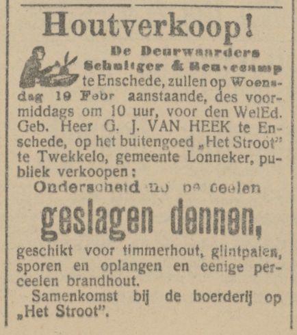 G.J. van Heek Het Stroot Twekkelo gem. Lonneker advertentie Tubantia 18-2-1913.jpg