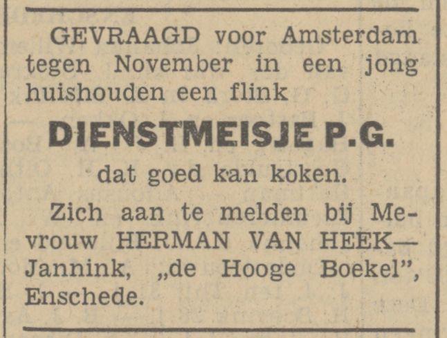 Hooge Boekelo Mevr. Herman van Heek-Jannink advertentie Tubantia 4-9-1936.jpg