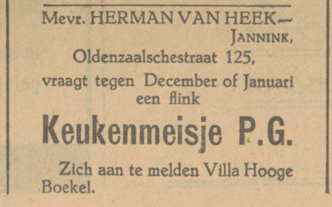 Oldenzaalsestraat 125 Mevr. Herman van Heek-Jannink advertentie Tubantia 20-10-1928.jpg