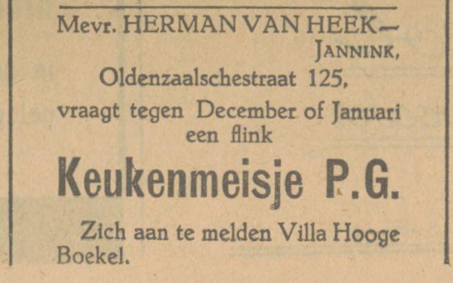 Oldenzaalsestraat 125 Mevr. Herman van Heek-Jannink advertentie Tubantia 20-10-1928.jpg