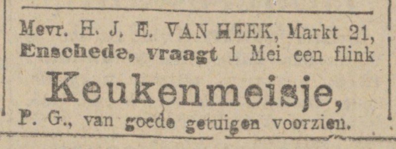 Markt 21 H.J.E. van Heek advertentie  9-1-1919.jpg