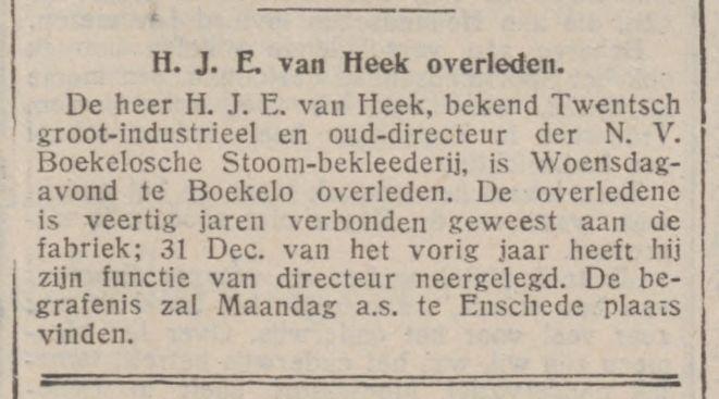 H.J.E. van Heek overleden krantenbericht 11-4-1930.jpg
