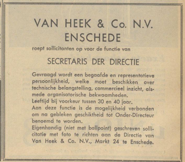 Markt 24 Van Heek en Co. N.V. advertentie 8-11-1952.jpg