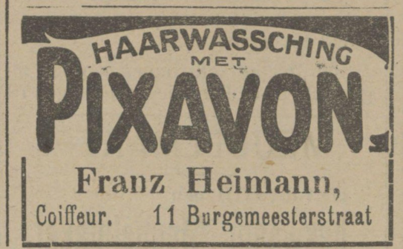 Burgemeesterstraat 11 Franz Heimann advertentie Tubantia 14-6-1912.jpg