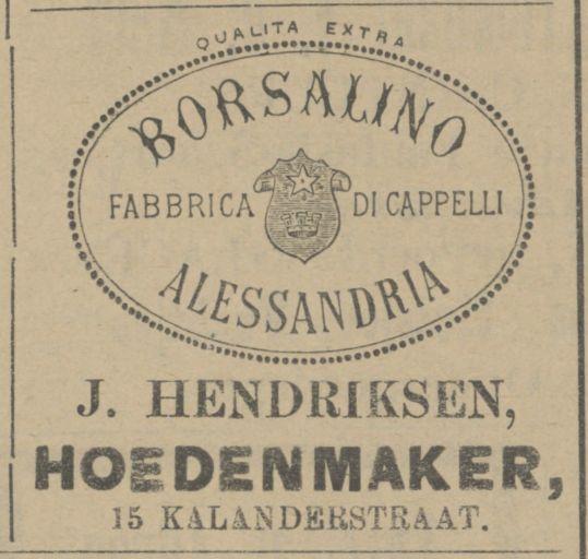 Kalanderstraat 15 J. Hendriksen hoedenmaker advertentie Tubantia 27-11-1909.jpg
