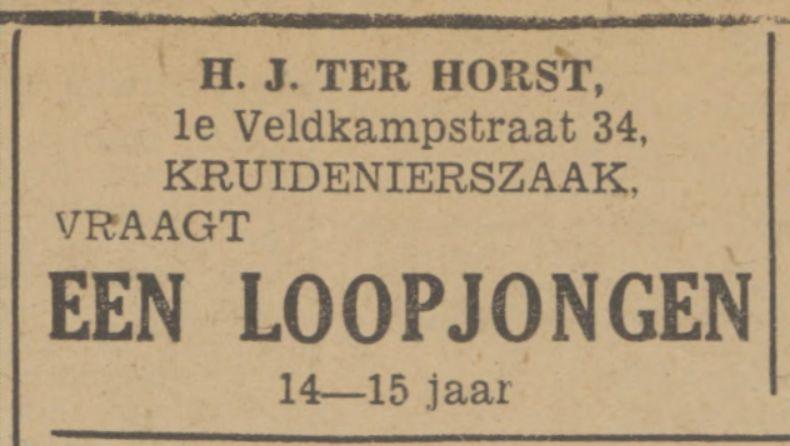 1e Veldkampstraat 34 H.J. ter Horst kruidenierszaak advertentie Tubantia 11-4-1942.jpg