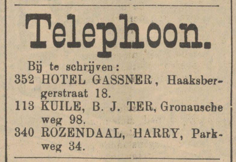 Haaksbergerstraat 18 Hotel Gassner advertentie Tubantia 4-2-1904.jpg