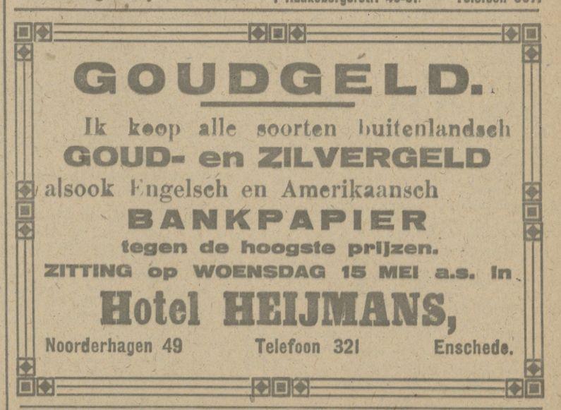 Noorderhagen 49 Hotel Heijmans advertentie Tubantia 14-5-1918.jpg