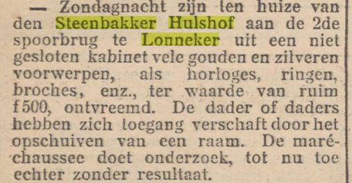 Lonneker 2de spoorbrug Hulshof steenbakker krantenbericht 21-1-1904.jpg