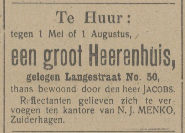 Langestraat 50 E. Jacobs advertentie 22-1-1916.jpg