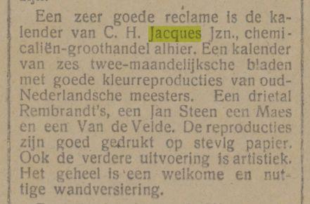 Diezerstraat 8 C.H. Jacques Jzn. chemicaliëngroothandel krantenbericht Tubantia 31-12-1915.jpg