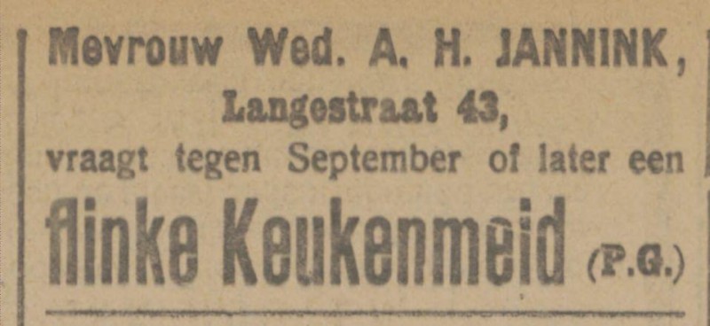 Langestraat 43 Wed. A.H. Jannink advertentie Tubantia 18-5-1915.jpg