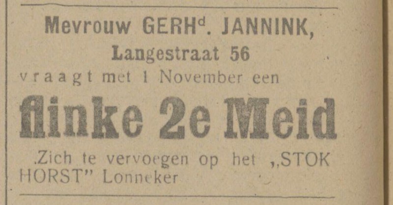 Langestraat 56 Gerh. Jannink advertentie Tubantia 31-7-1917.jpg