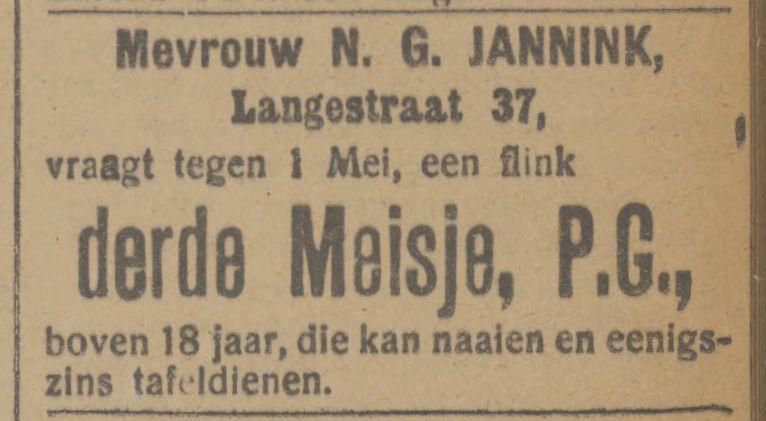 Langestraat 37 N.G. Jannink advertentie Tubantia 16-1-1917.jpg