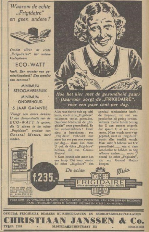 Oldenzaalsestraat 112 Christiaan Janssen & Co advertentie Tubantia 16-6-1938.jpg