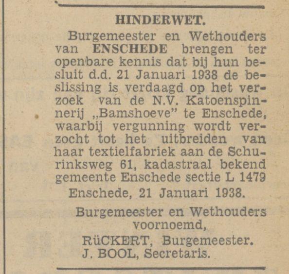 Schurinksweg 61 N.V. Katoenspinnerij Bamshoeve Hinderwet 22-1-1938.jpg