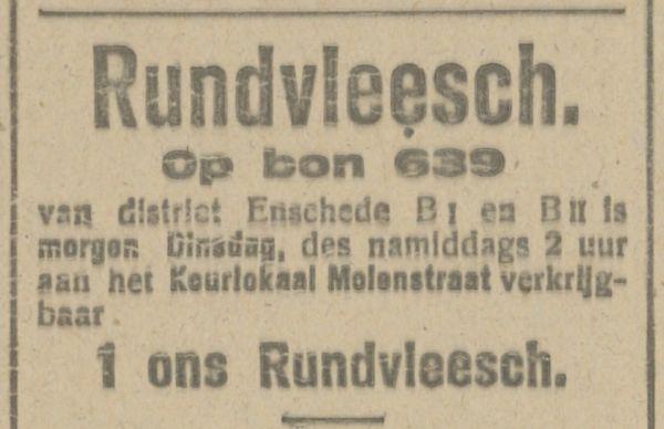 Molenstraat Keurlokaal advertentie Tubantia 12-8-1918.jpg