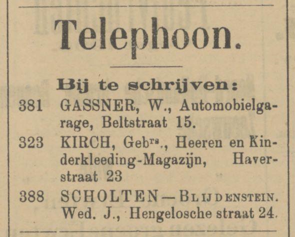Haverstraat 23 Gebr. Kirch advertentie Tubantia 4-11-1905.jpg