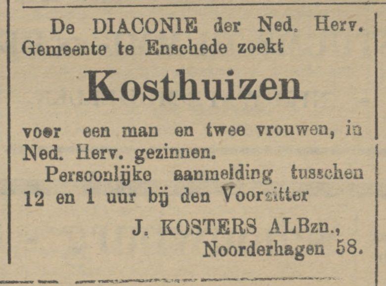 Noorderhagen 58 J. Kosters ALBzn. advertentie Tubantia 16-10-1909.jpg