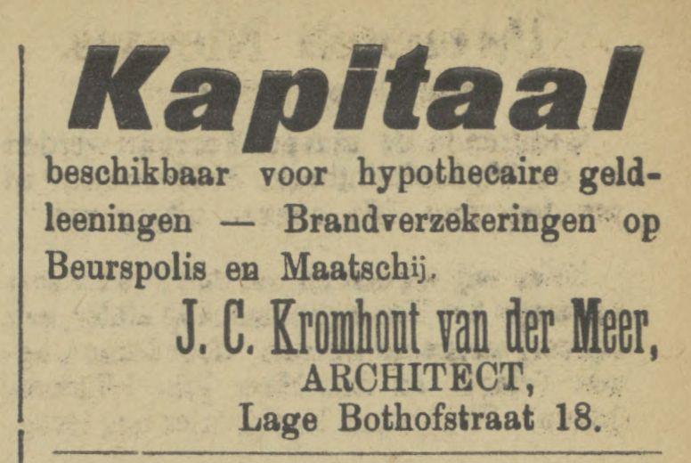 Lage Bothofstraat 18 J.C. Kromhout van der Meer Architect advertentie Tubantia 5-3-1907.jpg
