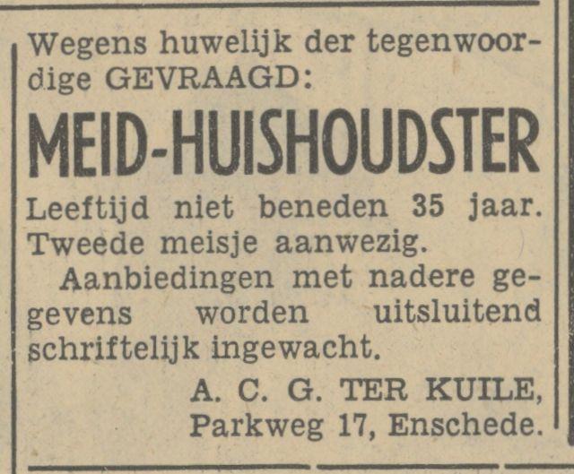 Parkweg 17 A.C.G. ter Kuile advertentie Tubantia 19-12-1936.jpg