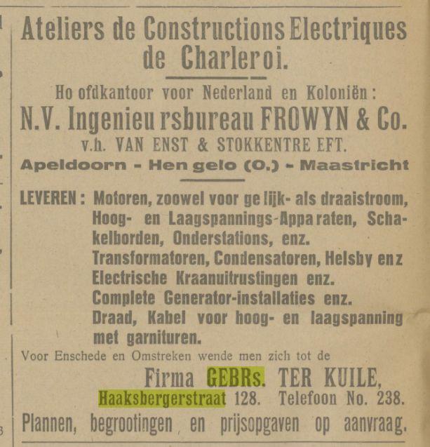 Haaksbergerstraat 128 Gebrs. Ter Kuile advertentie 3-1-1923.jpg