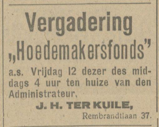 Rembrandtlaan 37 J.H. ter Kuile advertentie Tubantia 10-4-1918.jpg