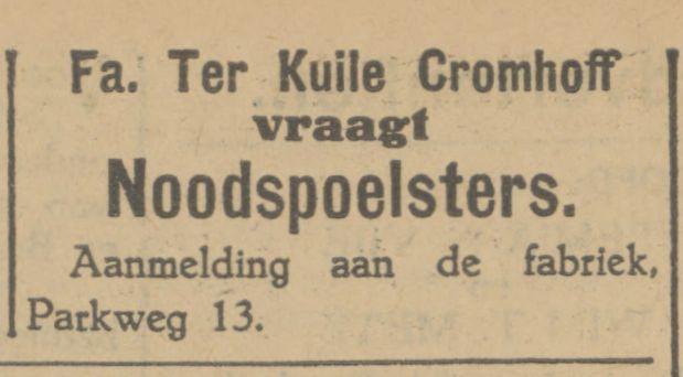 Parkweg 13 Fa. ter Kuile-Cromhoff advertentie Tubantia 4-4-1928.jpg