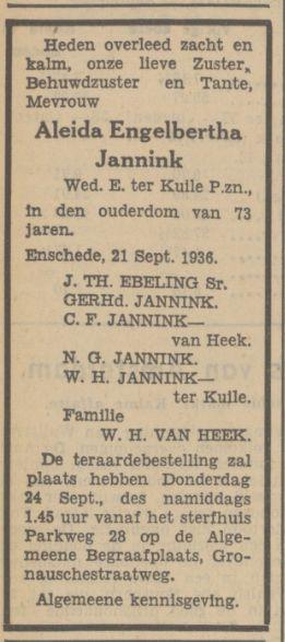 Parkweg 28 Wed. E. ter Kuile Pzn. overlijdensadvertentie 22-9-1936.jpg