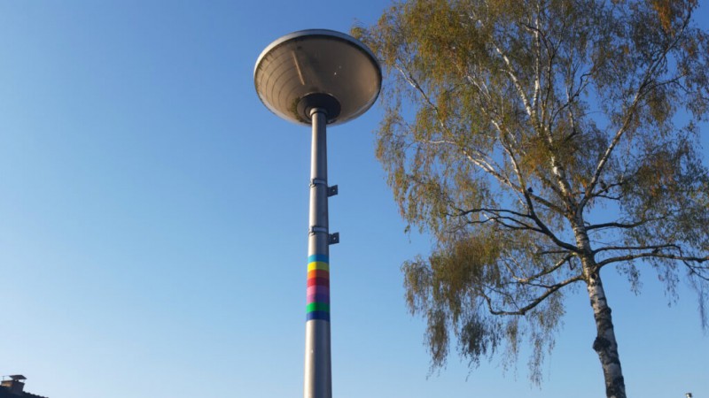 Twekkelerveld lantaarnpalen met regenboogkleuren.jpg