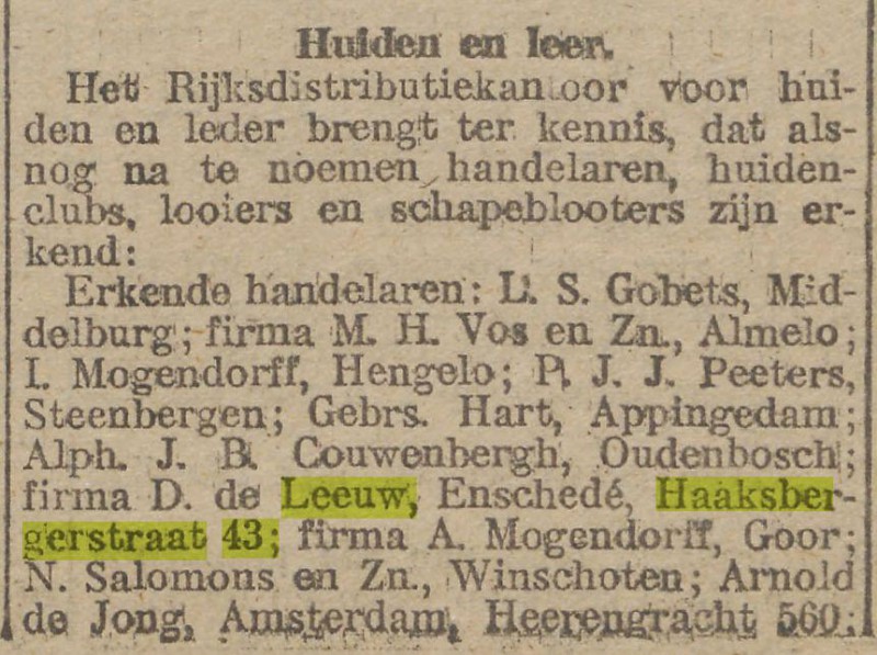 Haaksbergerstraat 43 D. de Leeuw krantenbericht 4-6-1917.jpg