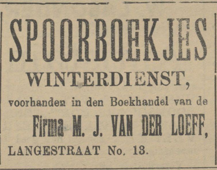 Langestraat 13 Firma M.J. van der Loeff advertentie Tubantia 9-10-1909.jpg