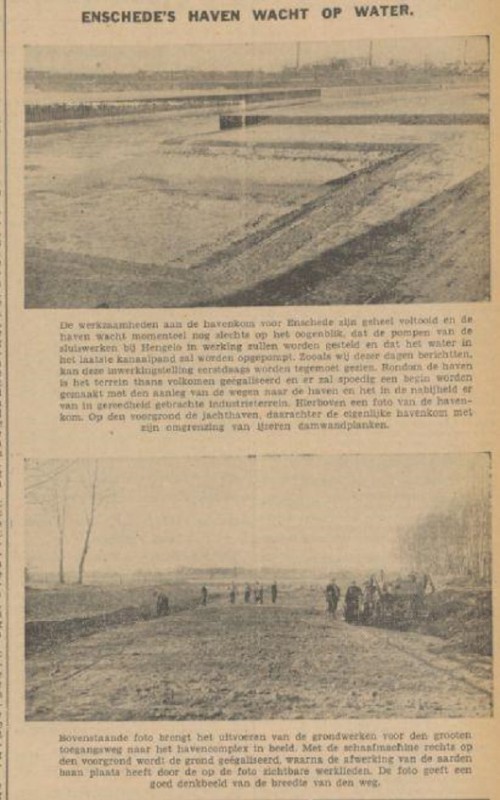 Haven van Enschede wacht op water krantenbericht Tubantia 8-2-1936.jpg