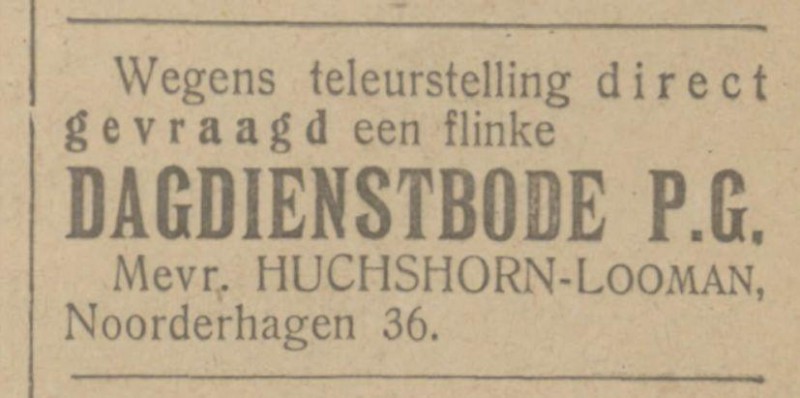 Noorderhagen 36 Mevr. Looman advertentie Tubantia 24-2-1922.jpg