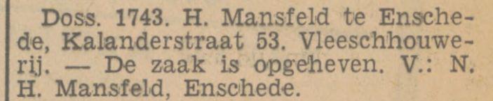 Kalanderstraat 53 N.H. Mansfeld slager krantenbericht Tubantia 28-12-1934.jpg