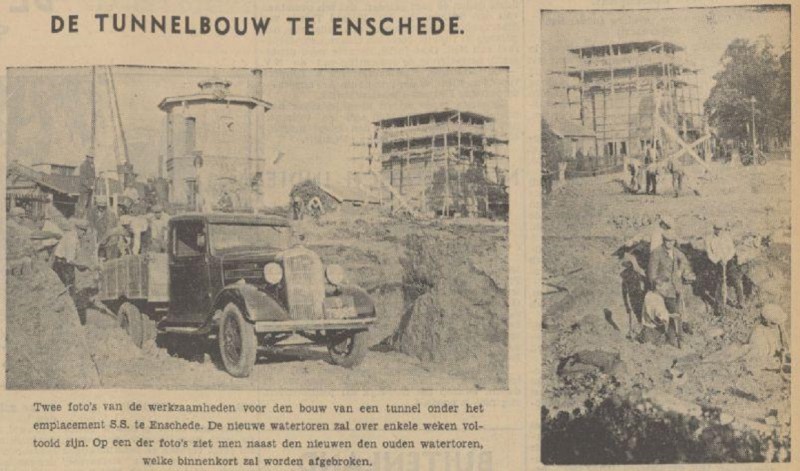 Parkweg emplacement S.S. tunnelbouw krantenfoto Tubantia 6-10-1936.jpg