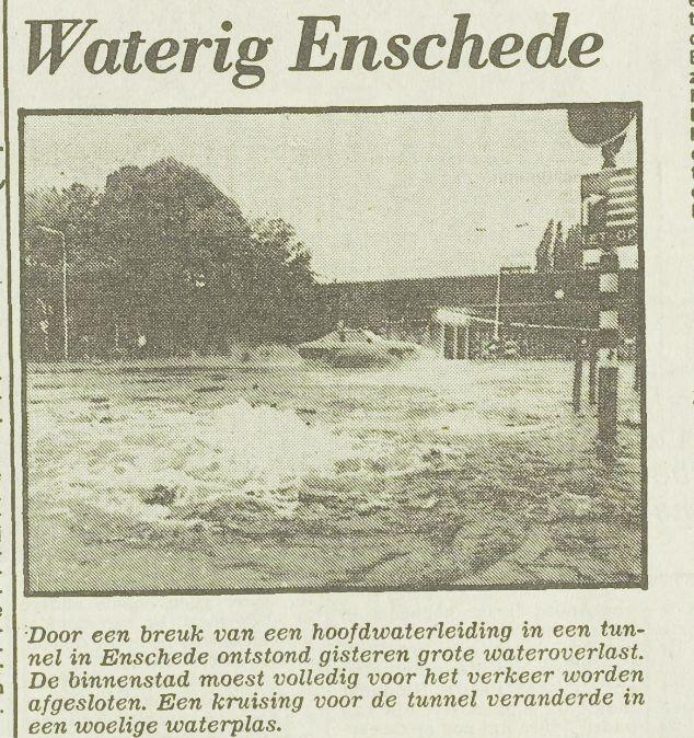 Prinsessetunnel wateroverlast krantenfoto 11-9-1984.jpg