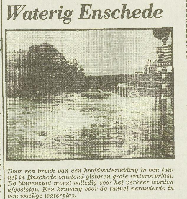 Prinsessetunnel wateroverlast krantenfoto 11-9-1984.jpg