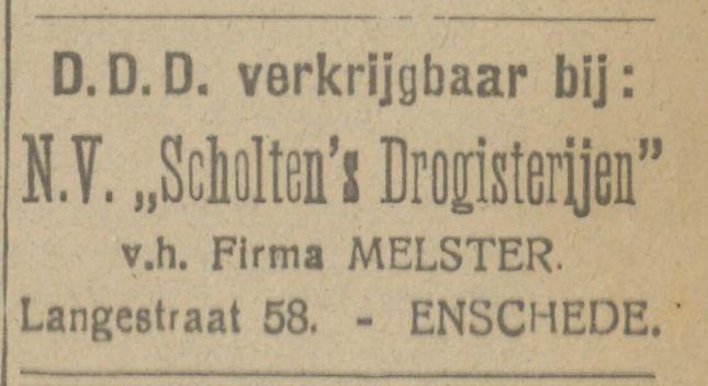 Langestraat 58 Firma Melster advertentie Tubantia 30-6-1920.jpg