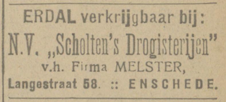 Langestraat 58 Firma Melster advertentie Tubantia 22-8-1920.jpg