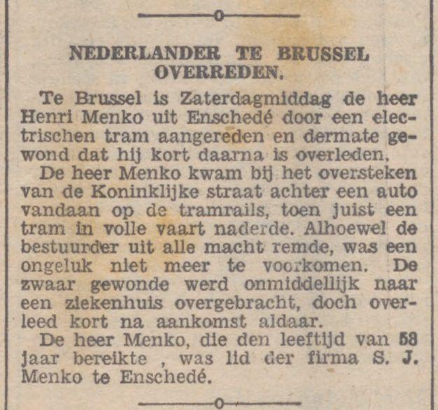 Henri Menko overleden. krantenbericht 15-12-1936.jpg